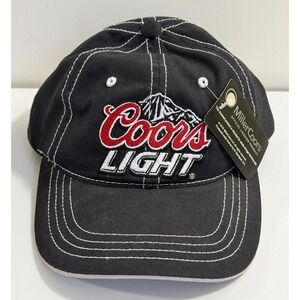Miller Coors Coors Light Cap Hat Black & White NWT